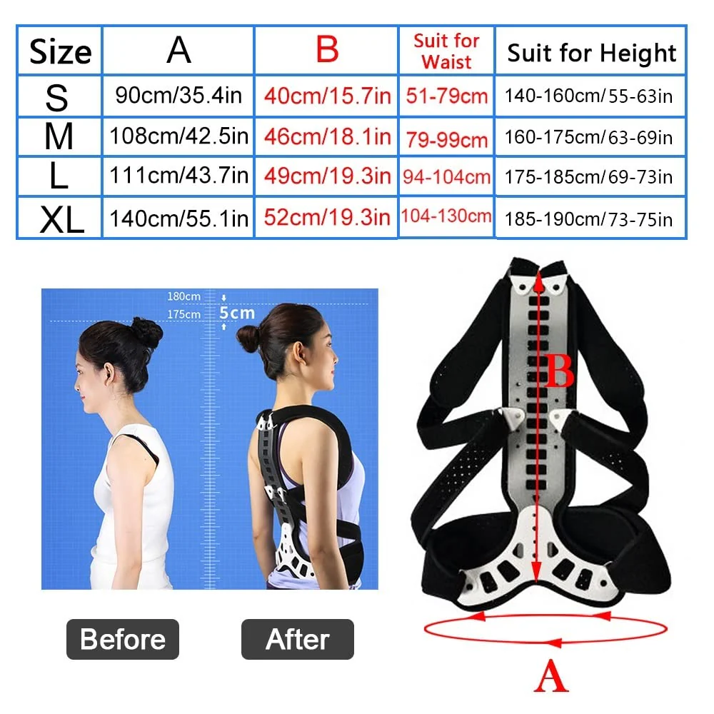 Women’s Firm Back Support Brace | Adjustable for Posture & Shoulder Support - Image 10