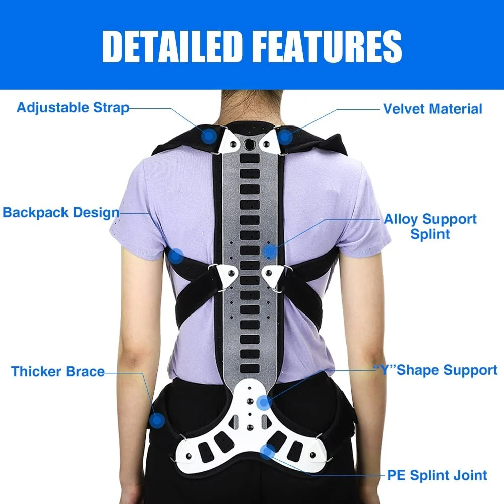 Women’s Firm Back Support Brace | Adjustable for Posture & Shoulder Support - Image 9