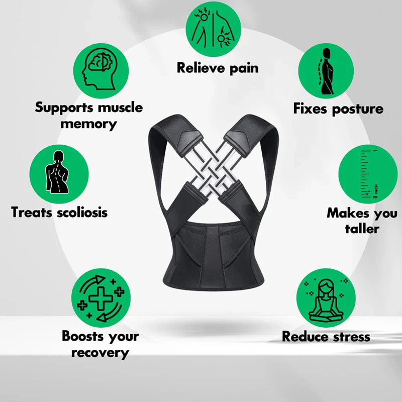 Women’s Back Support Brace with Lumbar Belt for Posture & Shoulder Alignment - Image 4