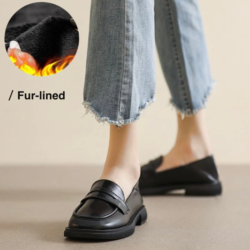 Women's Orthopedic Chunky Loafers | British Style Wide Fit Platform Shoe - Image 12