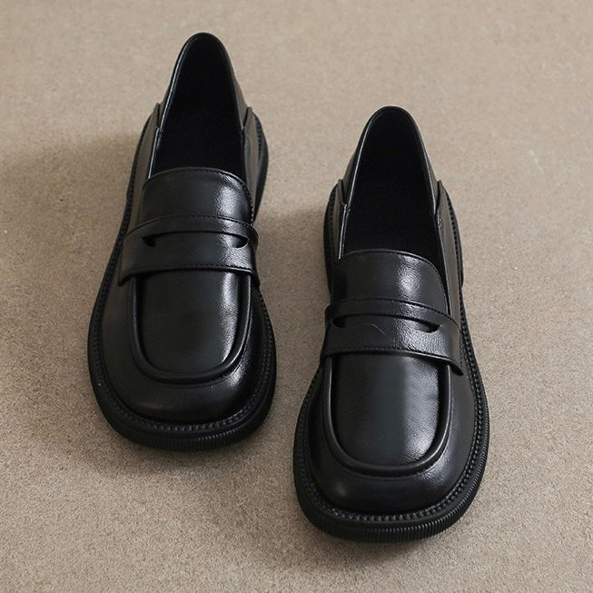 Women's Orthopedic Chunky Loafers | British Style Wide Fit Platform Shoe - Image 6