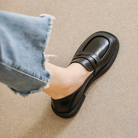 Women's Orthopedic Chunky Loafers | British Style Wide Fit Platform Shoe - Image 7