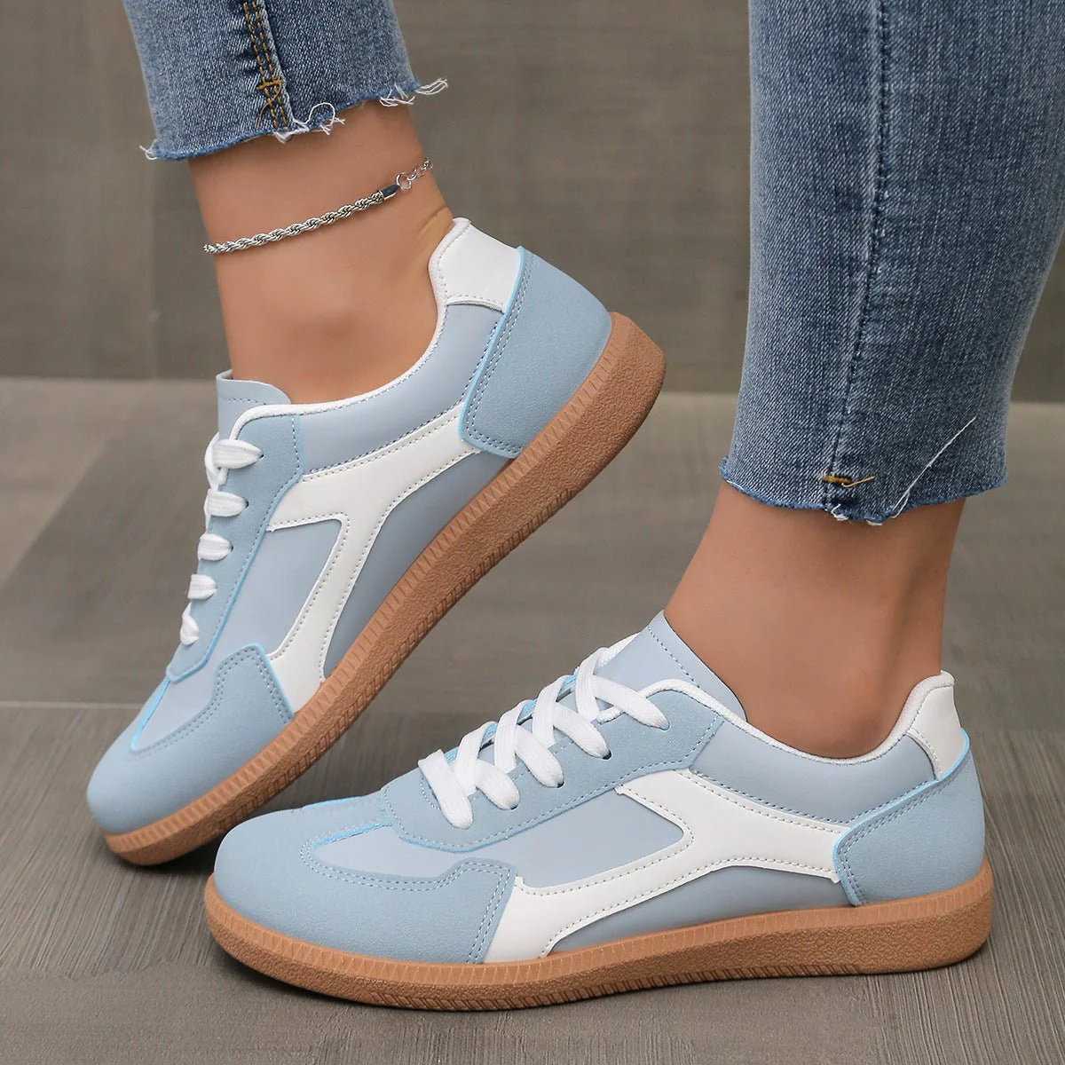 Women's Retro Suede Trainers with Arch Support | Casual Walking Shoes - Image 11