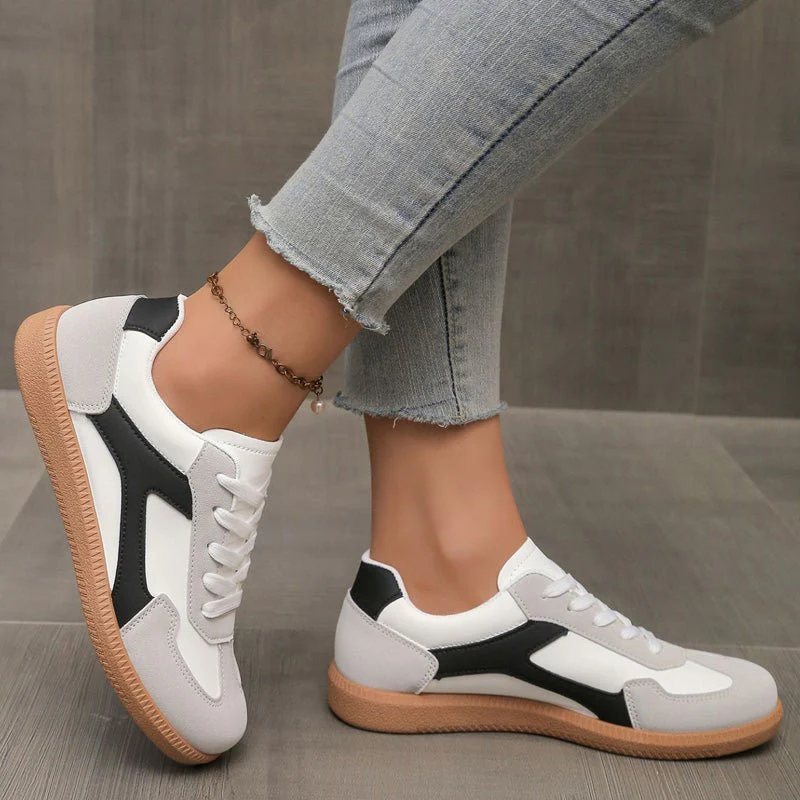 Women's Retro Suede Trainers with Arch Support | Casual Walking Shoes - Image 13