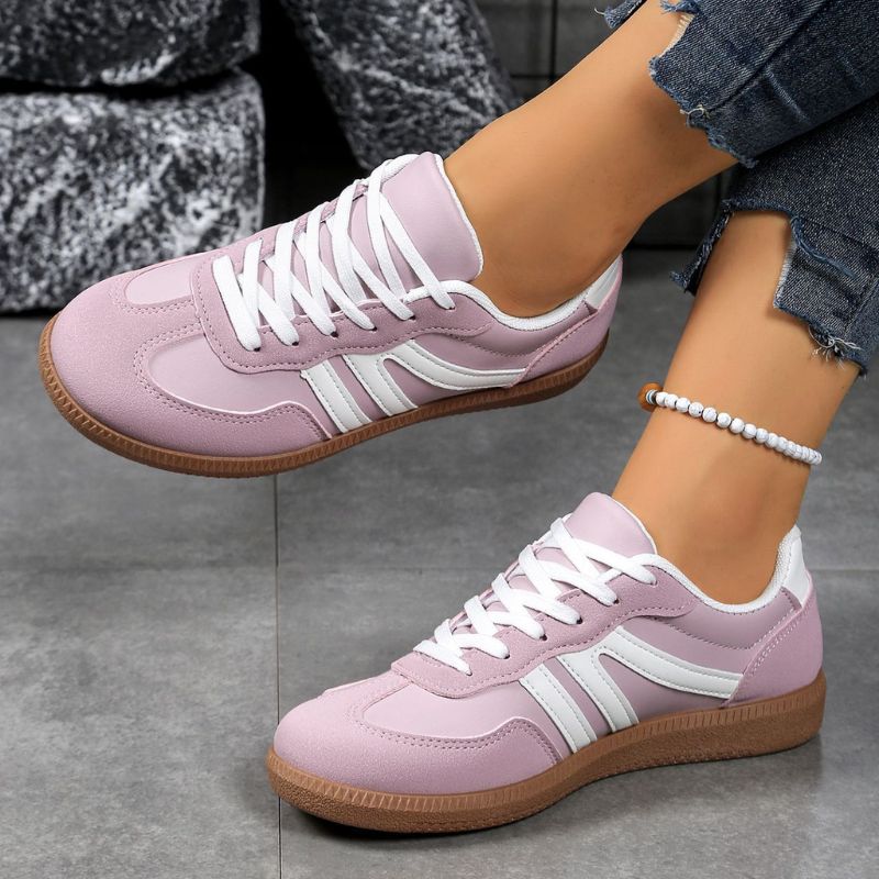 Women's Retro Suede Trainers with Arch Support | Casual Walking Shoes - Image 17