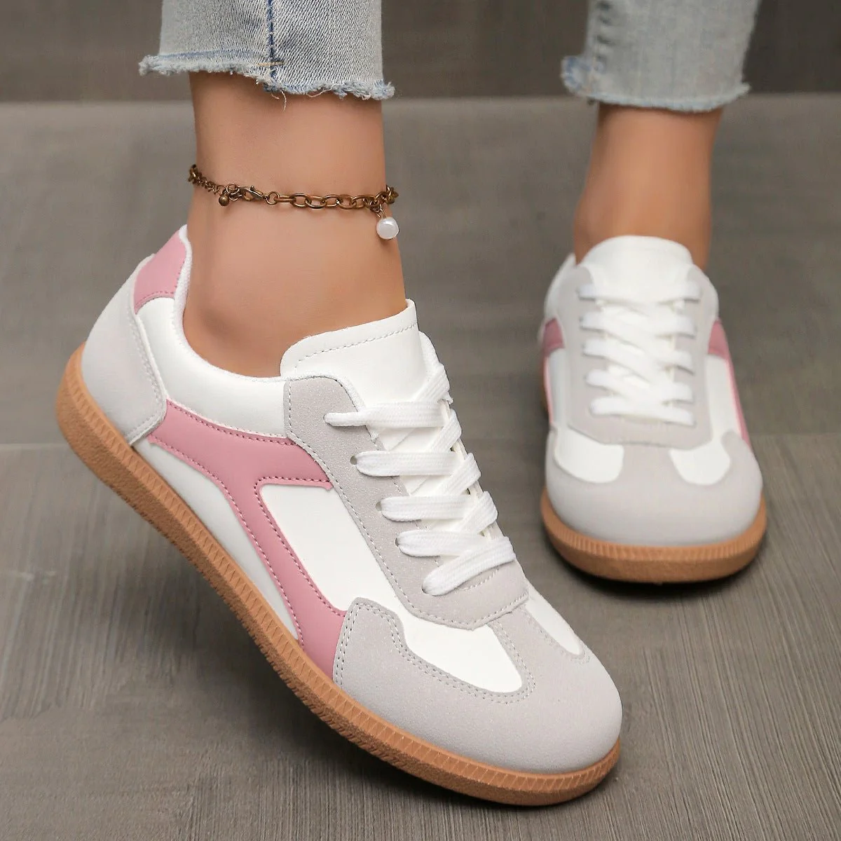 Women's Retro Suede Trainers with Arch Support | Casual Walking Shoes - Image 22