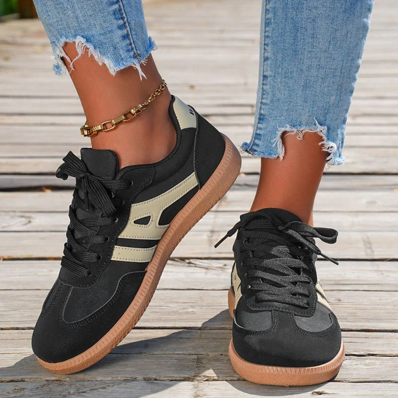 Women's Retro Suede Trainers with Arch Support | Casual Walking Shoes - Image 6