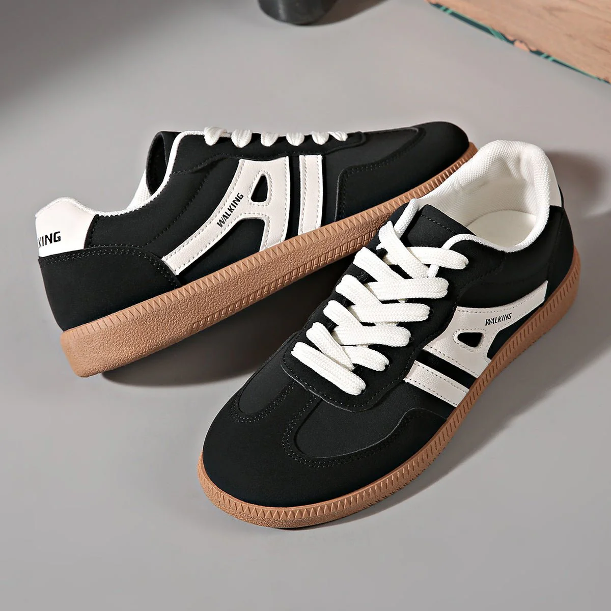 Women's Retro Suede Trainers with Arch Support | Casual Walking Shoes - Image 9