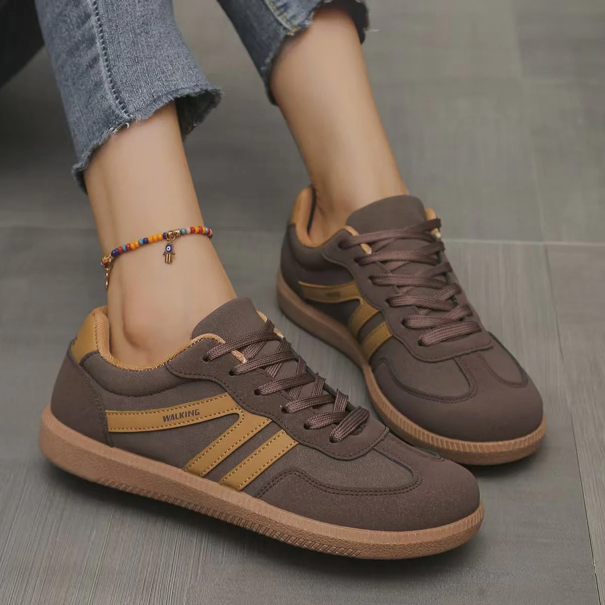 Women's Orthopedic Suede Trainers | Wide Fit Everyday Comfort Shoes - Image 10
