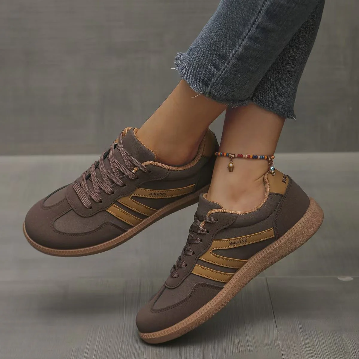 Women's Orthopedic Suede Trainers | Wide Fit Everyday Comfort Shoes - Image 11