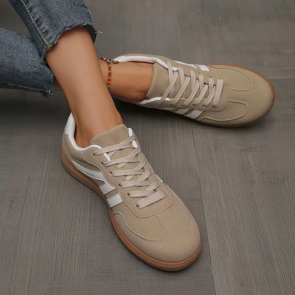 Women's Orthopedic Suede Trainers | Wide Fit Everyday Comfort Shoes - Image 12