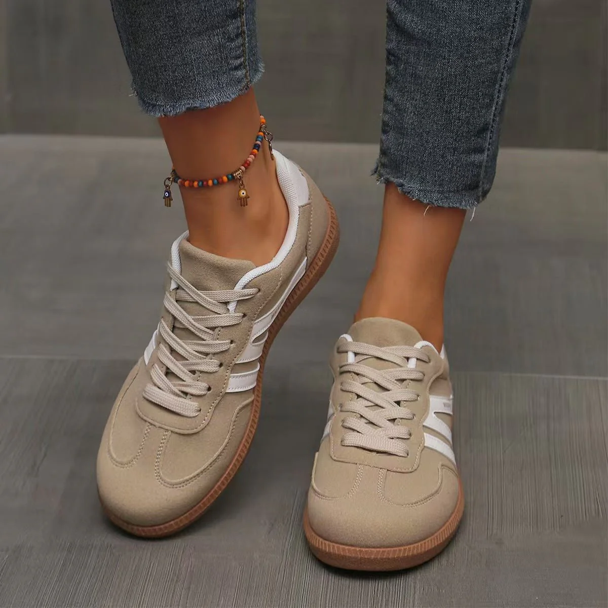 Women's Orthopedic Suede Trainers | Wide Fit Everyday Comfort Shoes - Image 13