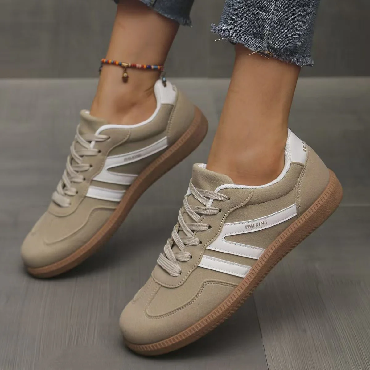 Women's Orthopedic Suede Trainers | Wide Fit Everyday Comfort Shoes - Image 14