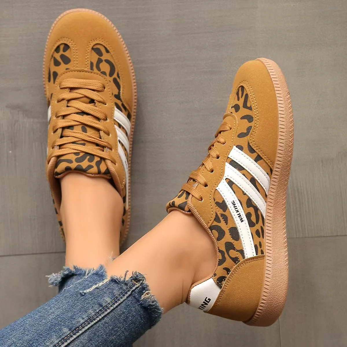 Women's Orthopedic Suede Trainers | Wide Fit Everyday Comfort Shoes - Image 17