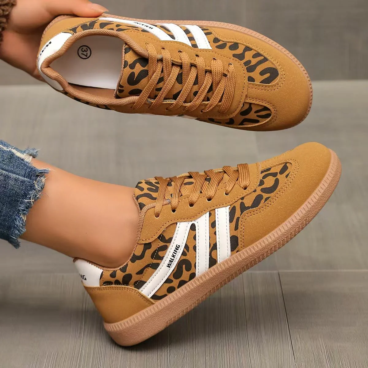 Women's Orthopedic Suede Trainers | Wide Fit Everyday Comfort Shoes - Image 18