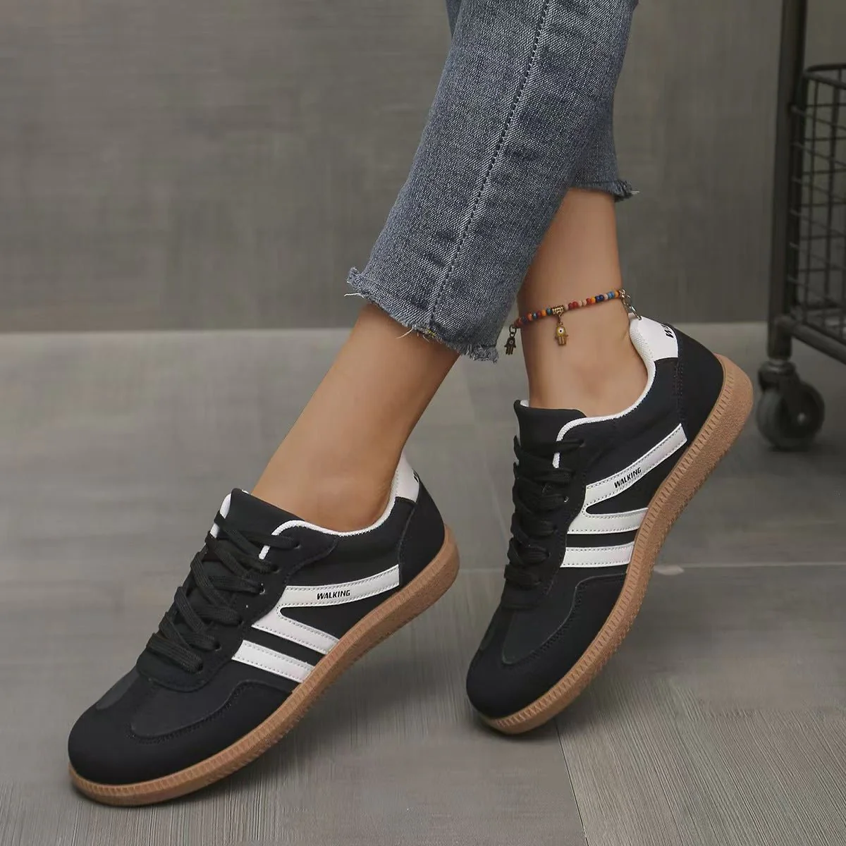 Women's Orthopedic Suede Trainers | Wide Fit Everyday Comfort Shoes - Image 19