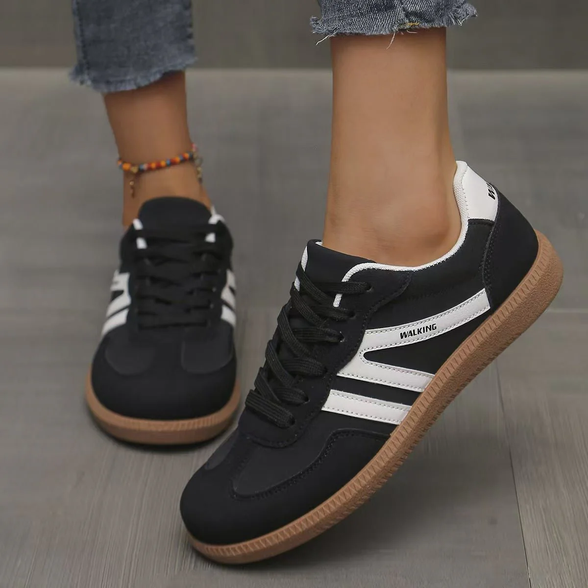 Women's Orthopedic Suede Trainers | Wide Fit Everyday Comfort Shoes - Image 21