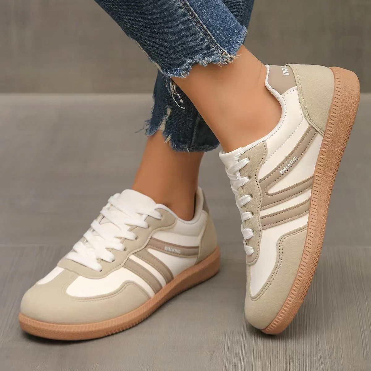 Women's Orthopedic Suede Trainers | Wide Fit Everyday Comfort Shoes - Image 3