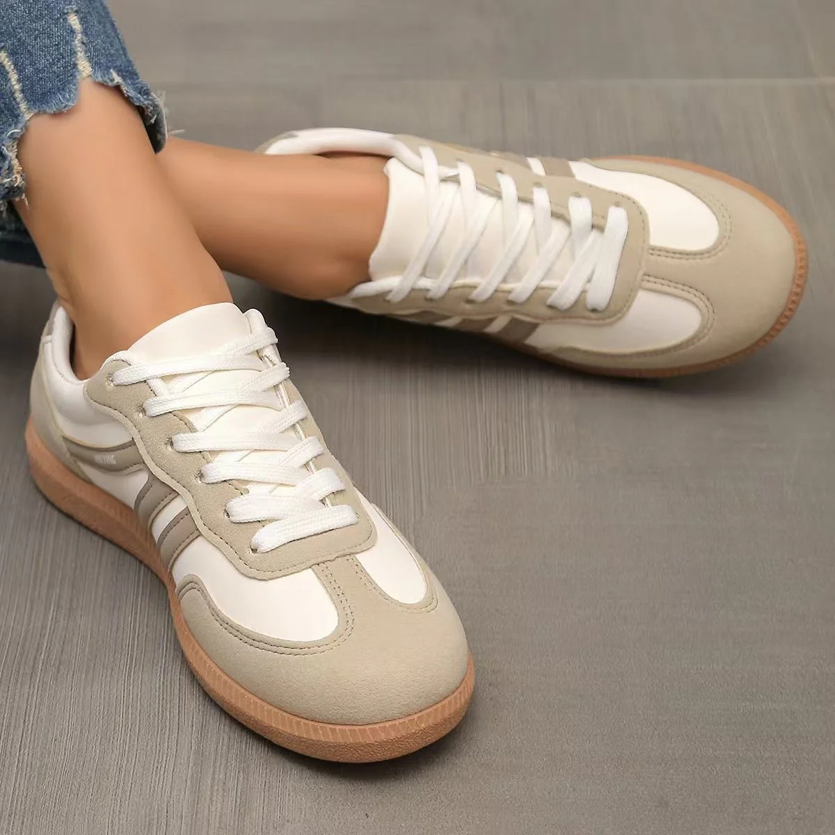 Women's Orthopedic Suede Trainers | Wide Fit Everyday Comfort Shoes - Image 4