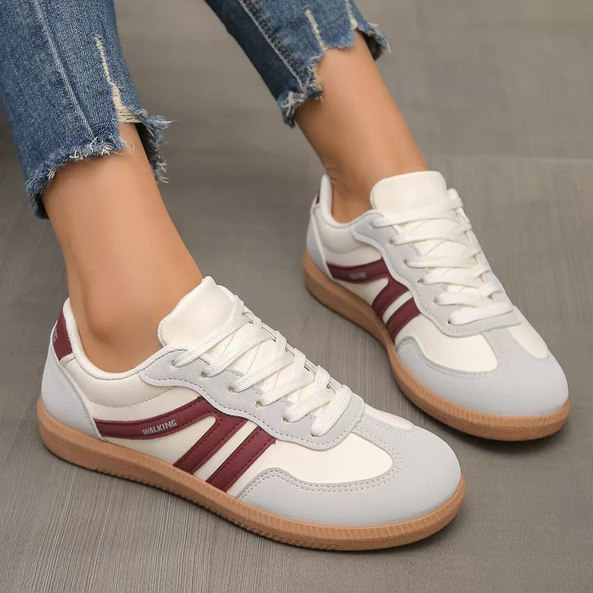 Women's Orthopedic Suede Trainers | Wide Fit Everyday Comfort Shoes - Image 6