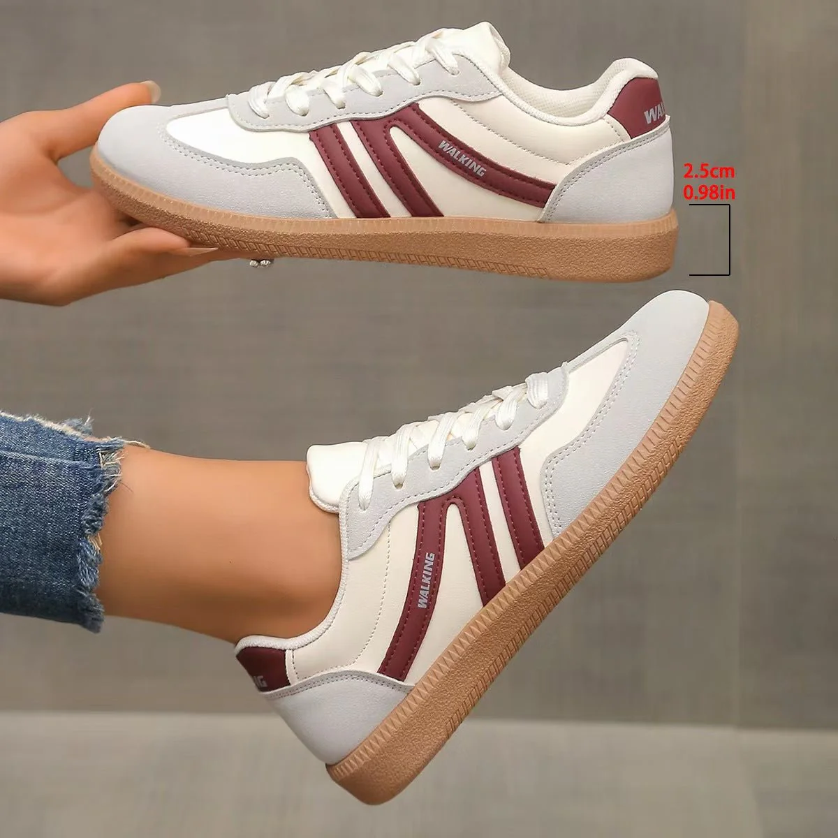 Women's Orthopedic Suede Trainers | Wide Fit Everyday Comfort Shoes - Image 8