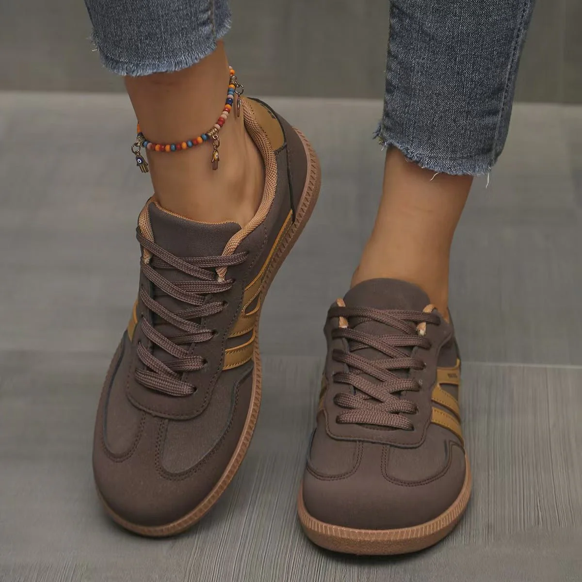 Women's Orthopedic Suede Trainers | Wide Fit Everyday Comfort Shoes - Image 9