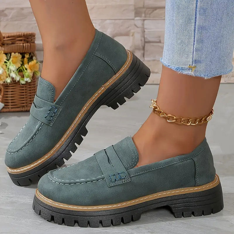Women's Platform Loafers | Chunky Sole Comfort with Arch Support - Image 11