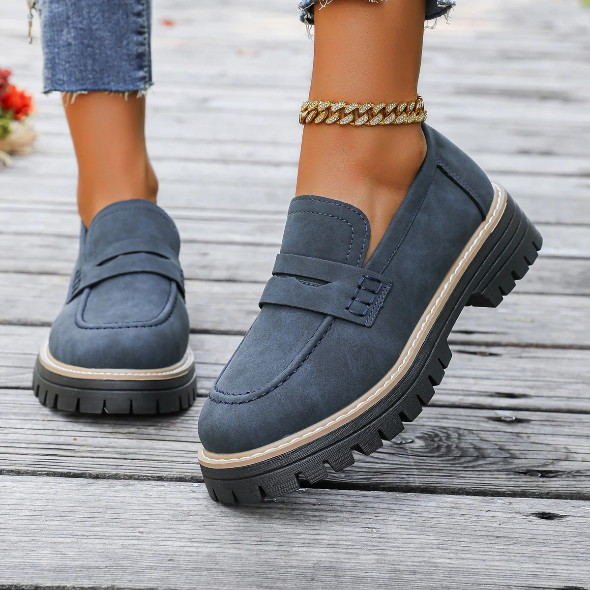 Women's Platform Loafers | Chunky Sole Comfort with Arch Support - Image 15