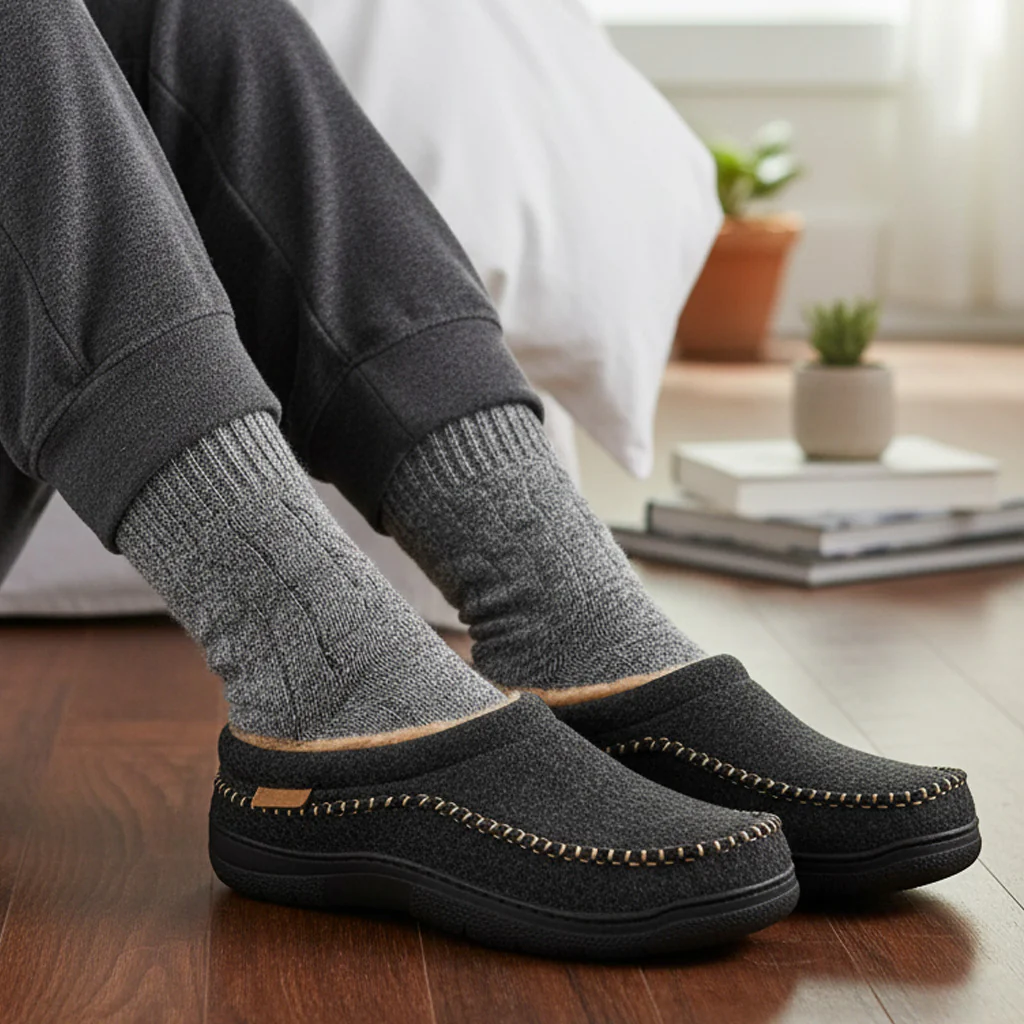 Men’s Orthopedic House Slippers – Warm Fleece | Arch Support | Wide Fit - Image 10