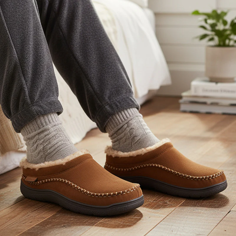 Men’s Orthopedic House Slippers – Warm Fleece | Arch Support | Wide Fit - Image 8
