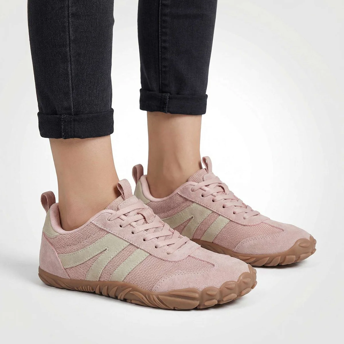Wide Fit Walking Trainers – Breathable Cushioned Support, Zero Drop, Non-Slip Grip & Unisex Design - Image 3