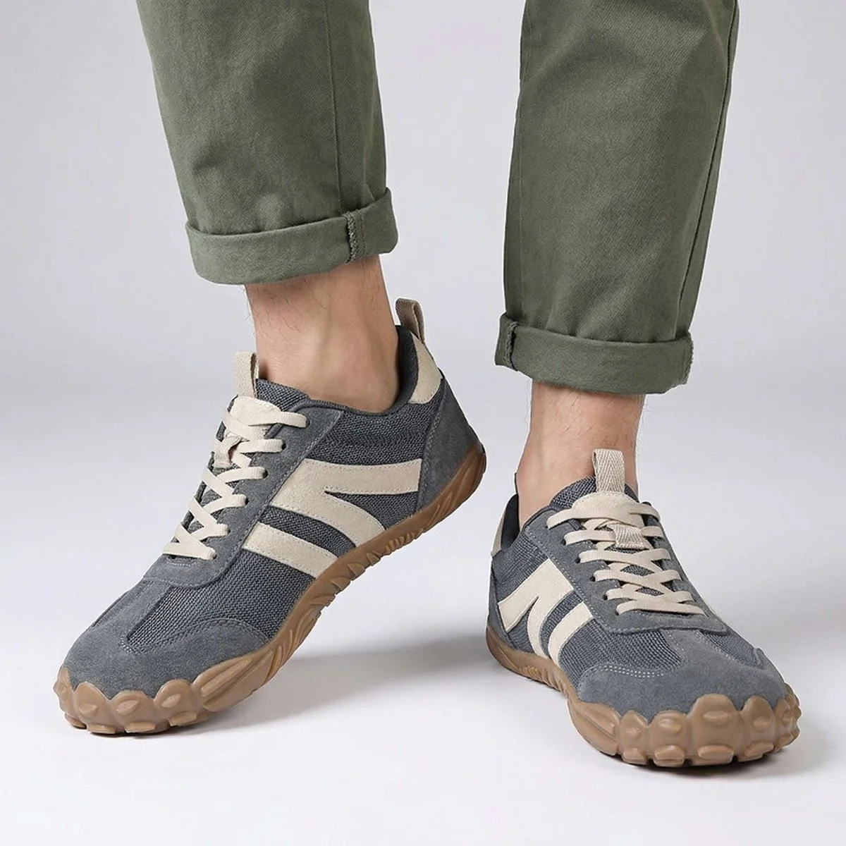 Wide Fit Walking Trainers – Breathable Cushioned Support, Zero Drop, Non-Slip Grip & Unisex Design - Image 4