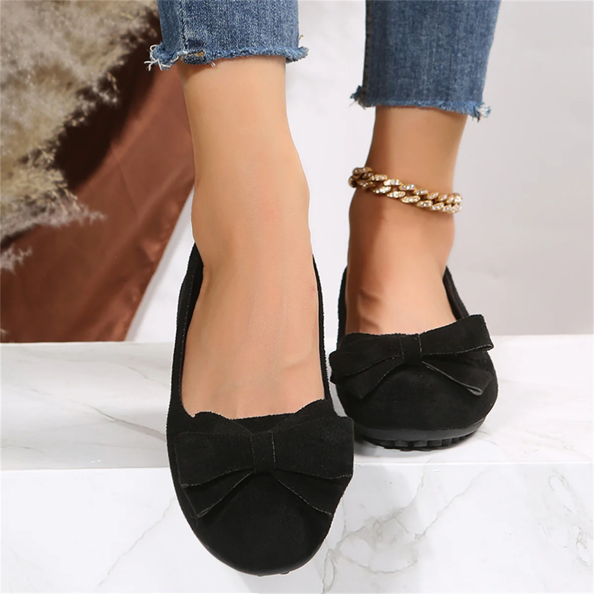 Womens Orthopedic Ballet Flats – Wide Fit Comfort - Image 7