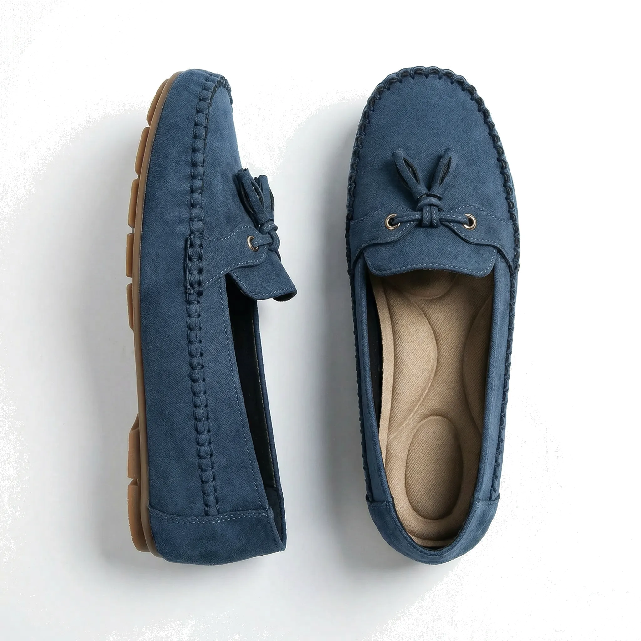Women’s Orthopedic Extra Wide Suede Loafers – Slip-On Shoes with Arch Support - Image 3