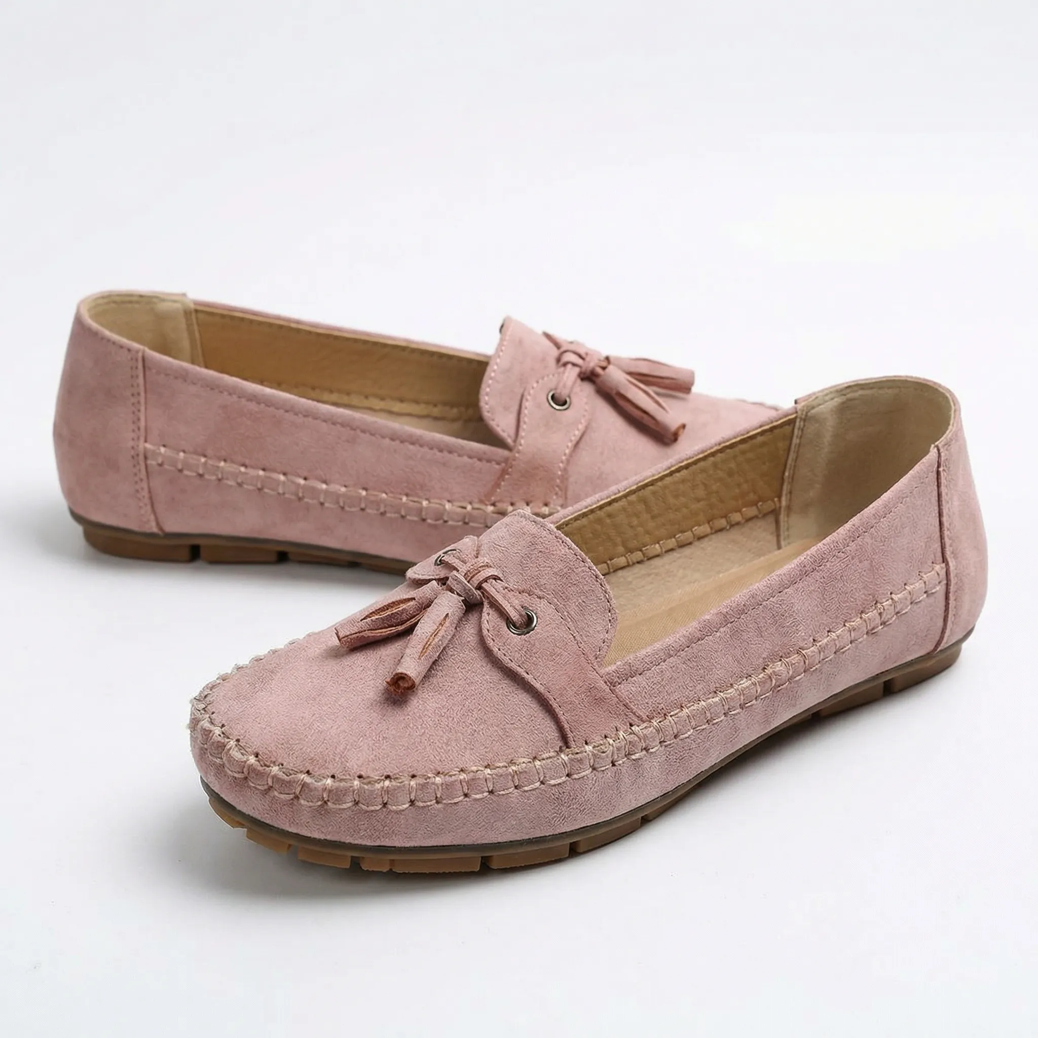Women’s Orthopedic Extra Wide Suede Loafers – Slip-On Shoes with Arch Support - Image 4