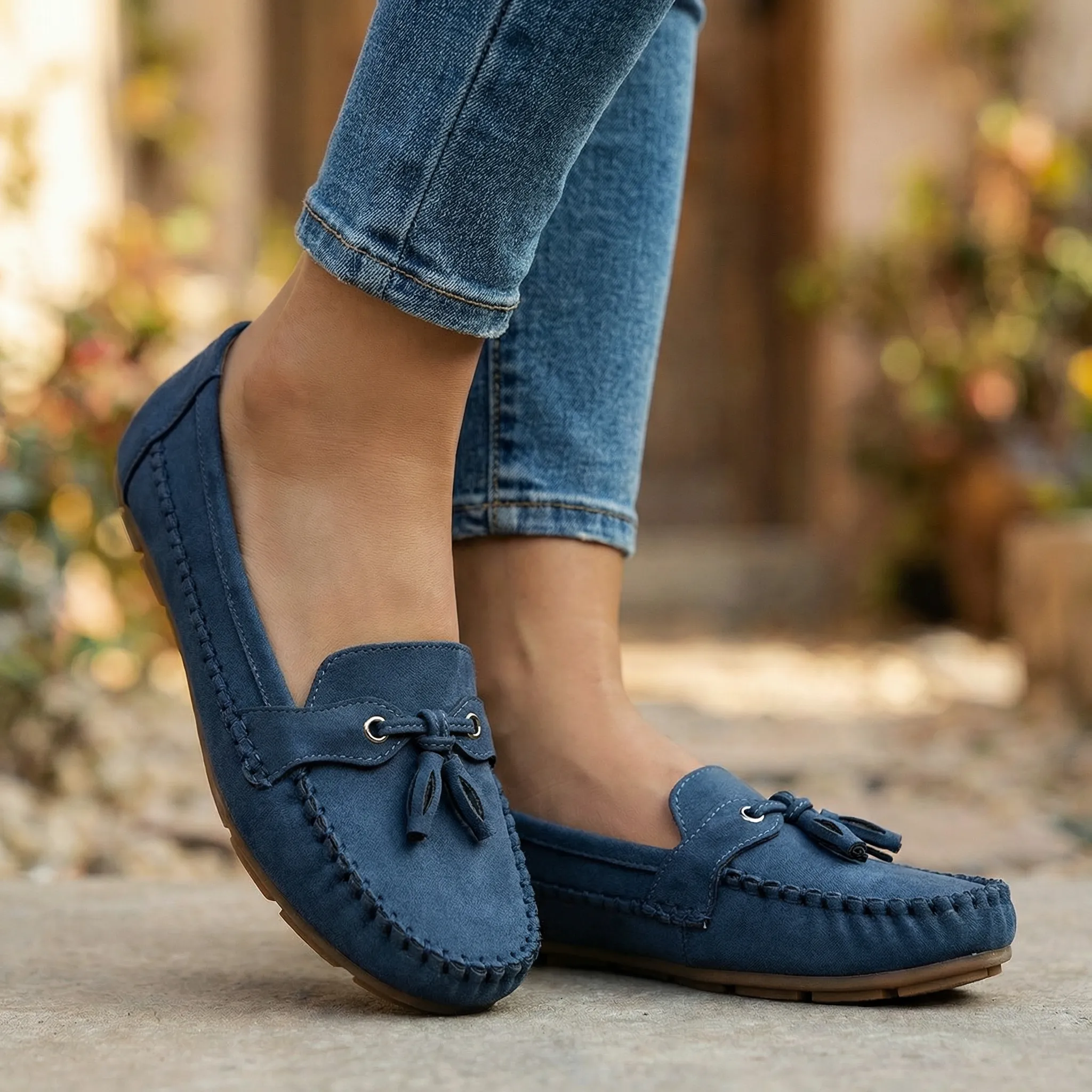 Women’s Orthopedic Extra Wide Suede Loafers – Slip-On Shoes with Arch Support - Image 6