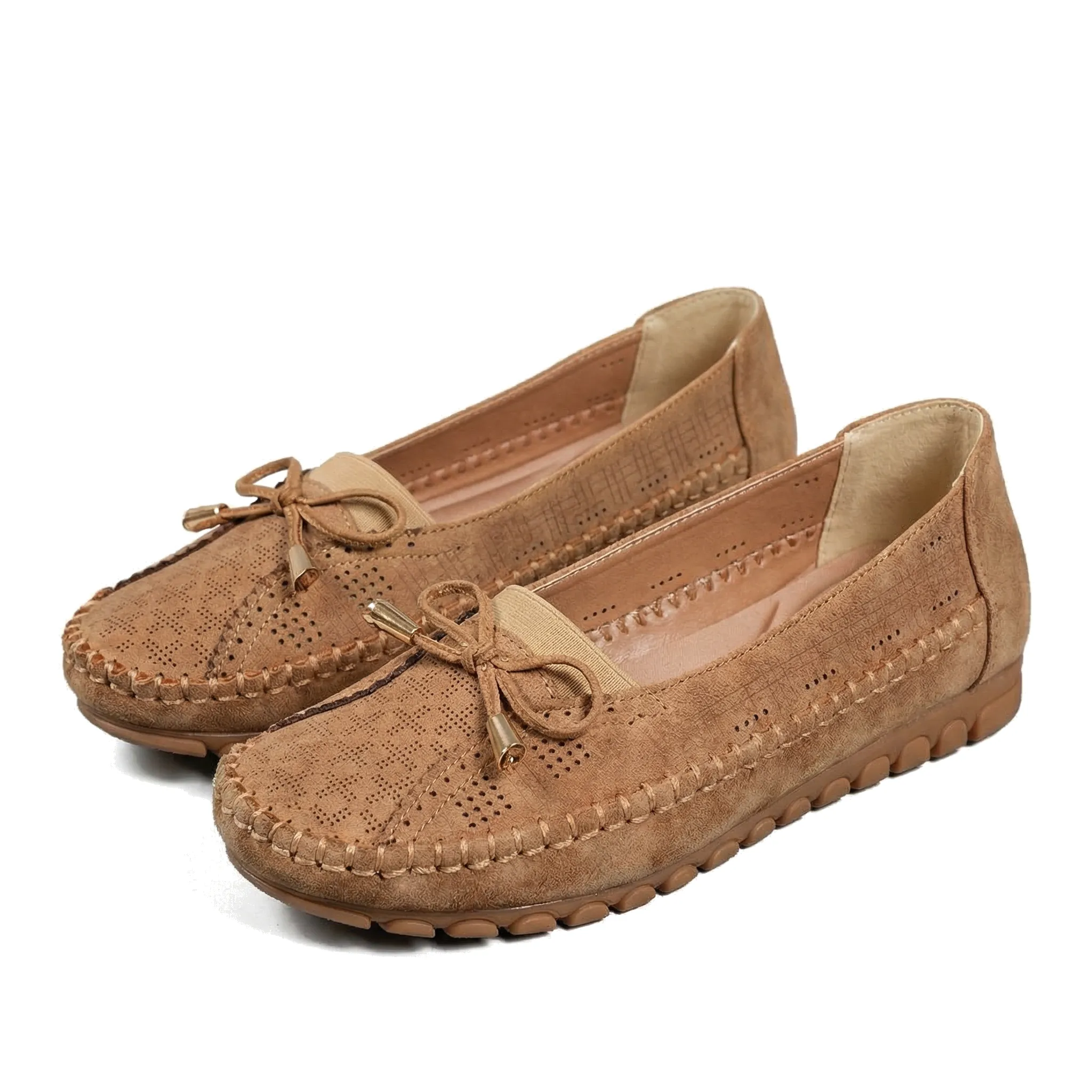 Women’s Orthopedic Wide Fit Loafers – Suede Slip-On Shoes with Arch Support - Image 4