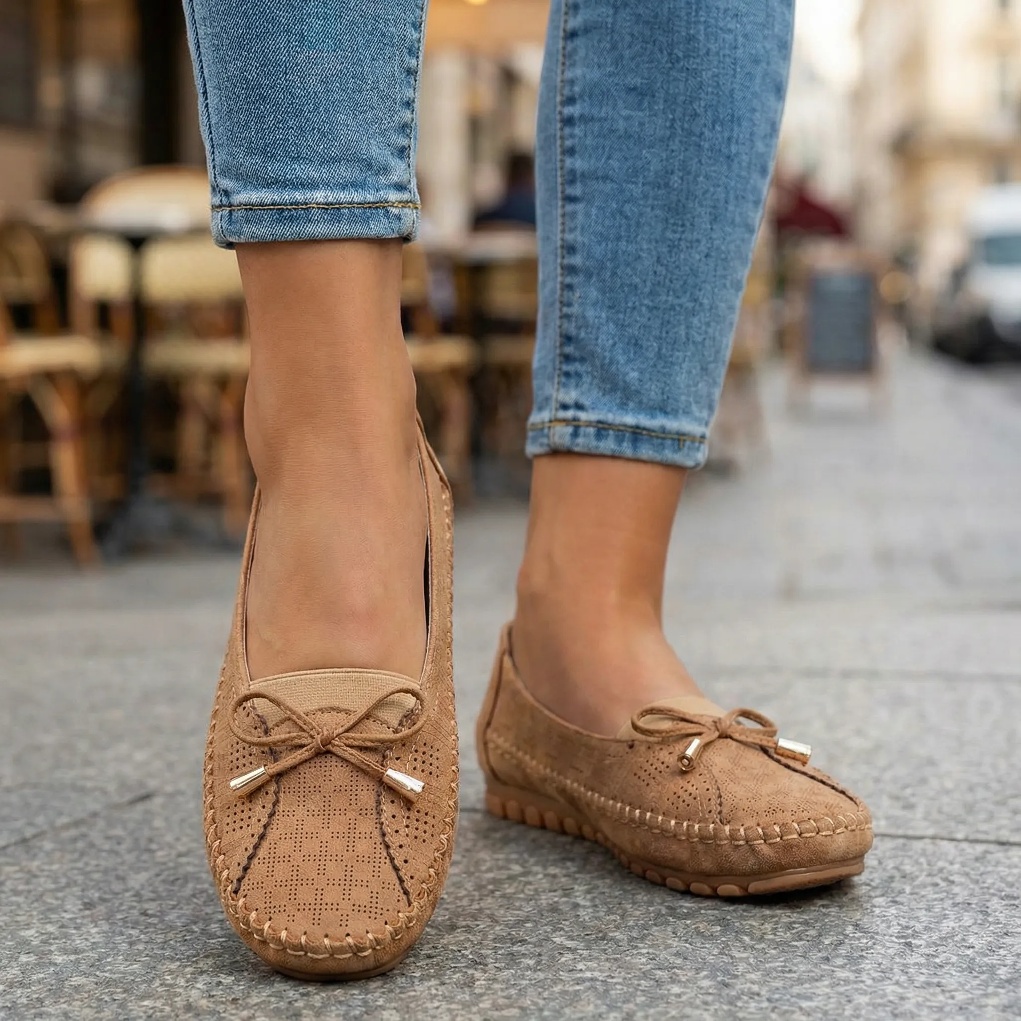 Women’s Orthopedic Wide Fit Loafers – Suede Slip-On Shoes with Arch Support - Image 5