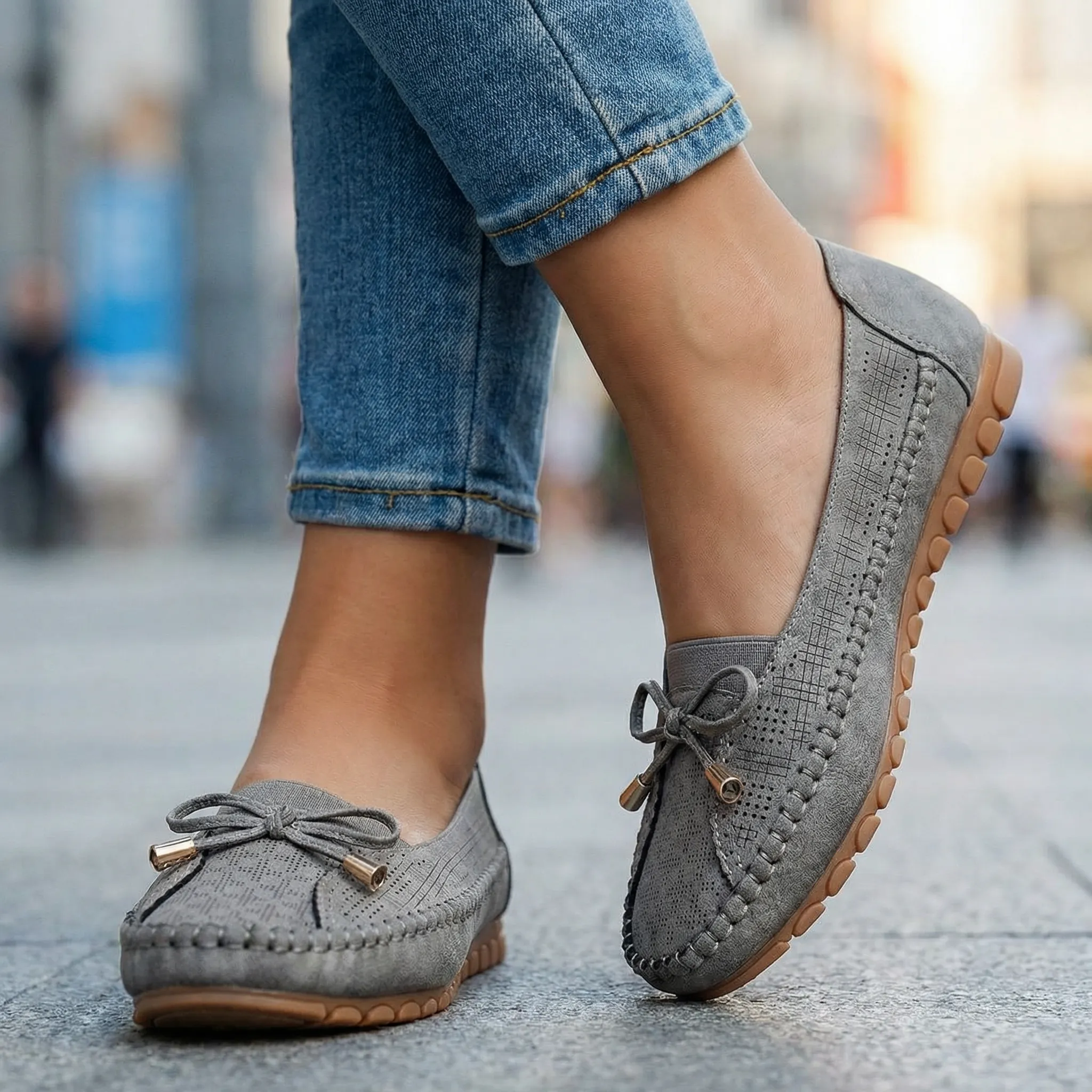 Women’s Orthopedic Wide Fit Loafers – Suede Slip-On Shoes with Arch Support - Image 7